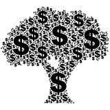 Tree made of money