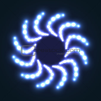 Abstract glowing background with light spots
