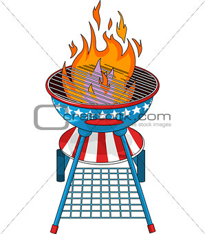 Patriotic  barbeque Grill