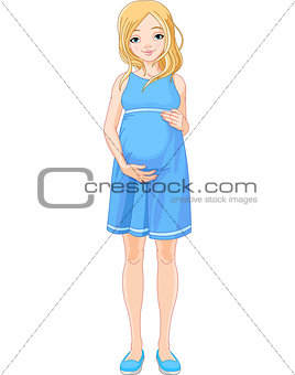 Happy pregnant woman 