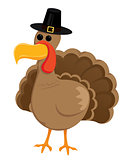 Cute cartoon Thanksgiving turkey