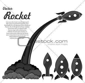 Retro space rockets