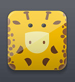 Cute giraffe icon