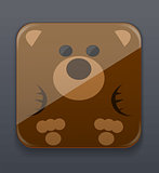 Cute bear icon