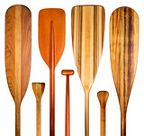 wood canoe paddles abstract