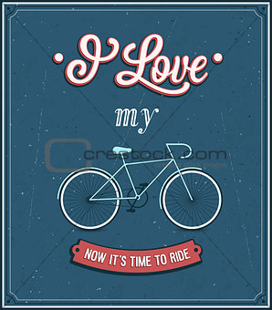 Vintage background with bicycle.