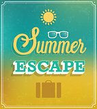 Summer Escape typographic design.