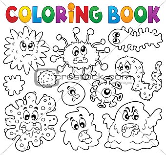 Coloring book germs theme 1