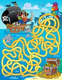 Maze 1 with pirate and treasure