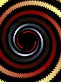Decorative fractal spiral on a black background