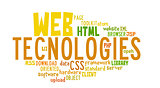 Web Technology word cloud isolated
