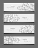 Set of abstract modern style banners