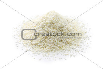 a pile of white corn grits