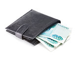 Leather Wallet With Cash