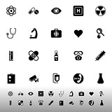 General hospital icons on white background