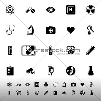 General hospital icons on white background