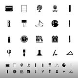 General stationary icons on white background