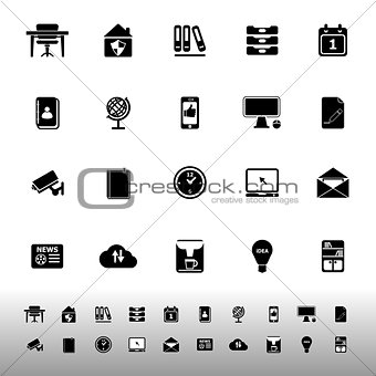 Home office icons on white background