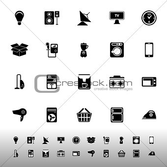 Home related icons on white background