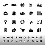 Logistic icons on white background