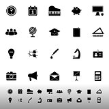 School icons on white background