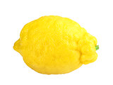 Single fresh yellow lemon