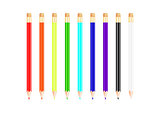 Colorful pencils collection
