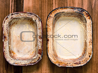 rustic shabby buttered pie pans