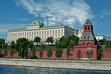 The Grand Kremlin Palace and Kremlin wall. Moscow, Russia