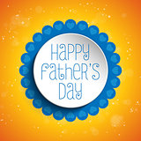 Happy Fathers Day Blue Heart Background
