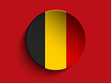 Flag Paper Circle Shadow Button Belgium
