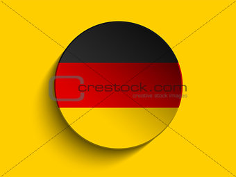 Flag Paper Circle Shadow Button Germany