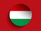 Flag Paper Circle Shadow Button Hungary