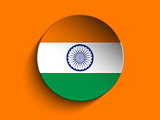 Flag Paper Circle Shadow Button India