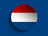 Flag Paper Circle Shadow Button Netherlands
