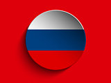 Flag Paper Circle Shadow Button Russia