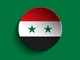 Flag Paper Circle Shadow Button Syria
