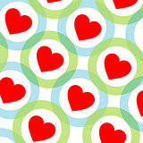 Background with red hearts