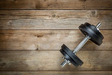 exercise concept - iron dumbbell 