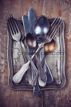 vintage ornamented cutlery 