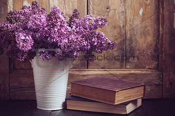 Vintage Bouquet of lilac flowers