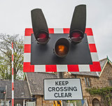 Level crossing warning sign
