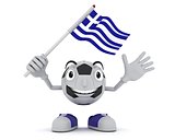 Football Mascot Waving Flag