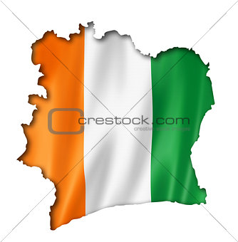Ivorian flag map