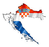 Croatian flag map
