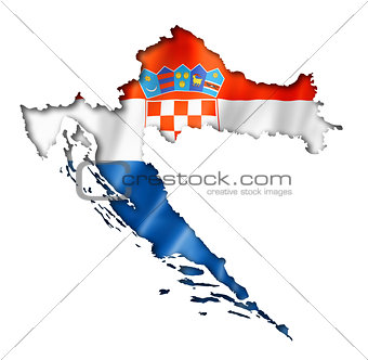 Croatian flag map