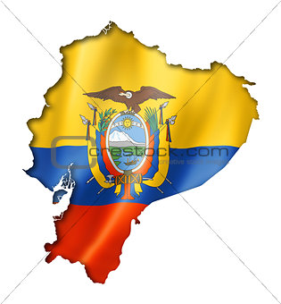 Ecuadorian flag map