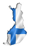 Finnish flag map