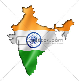Indian flag map