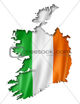 Irish flag map
